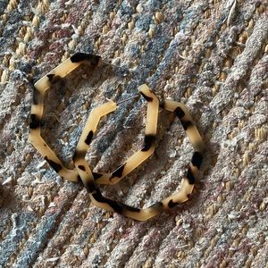 Tortoise shell hoop earrings